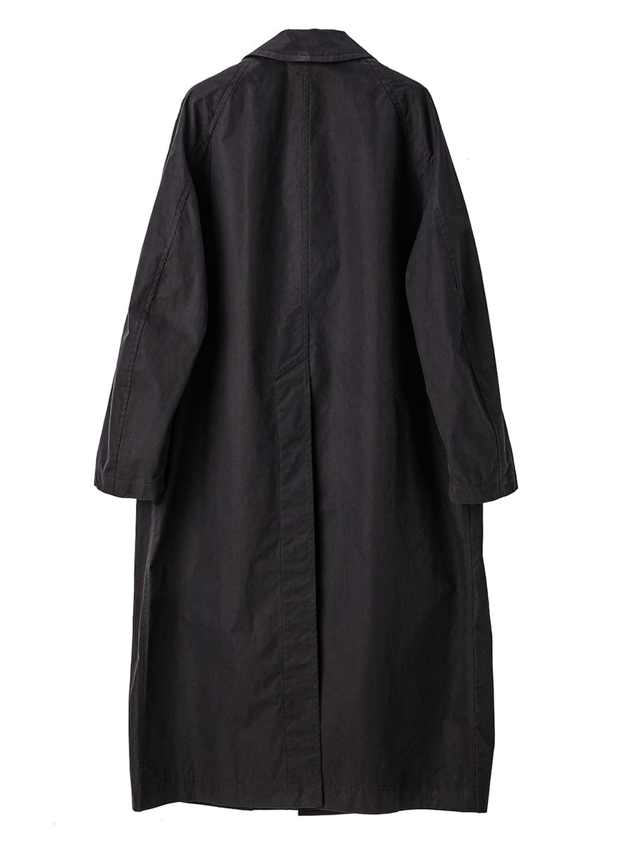 sj.0006SS25-black soutien collar coat. Plainsong 2025 Spring