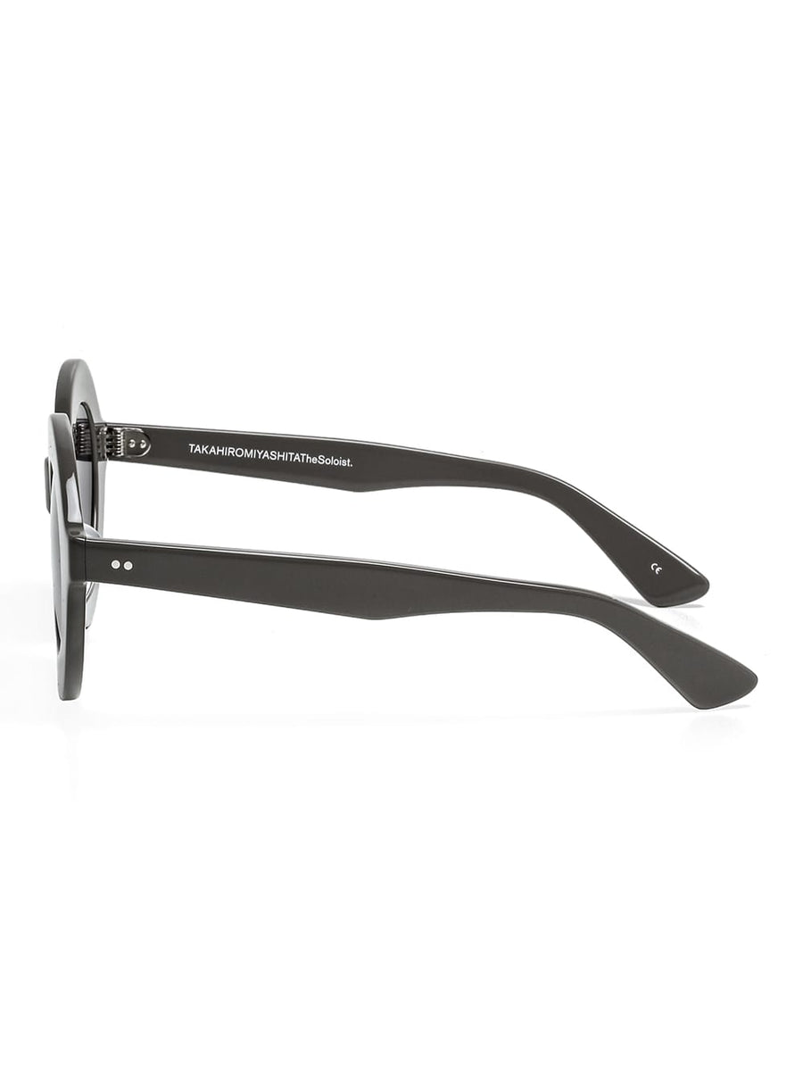 sa.0020AW25-gray ラウンドシェイプサングラス The Black-and
