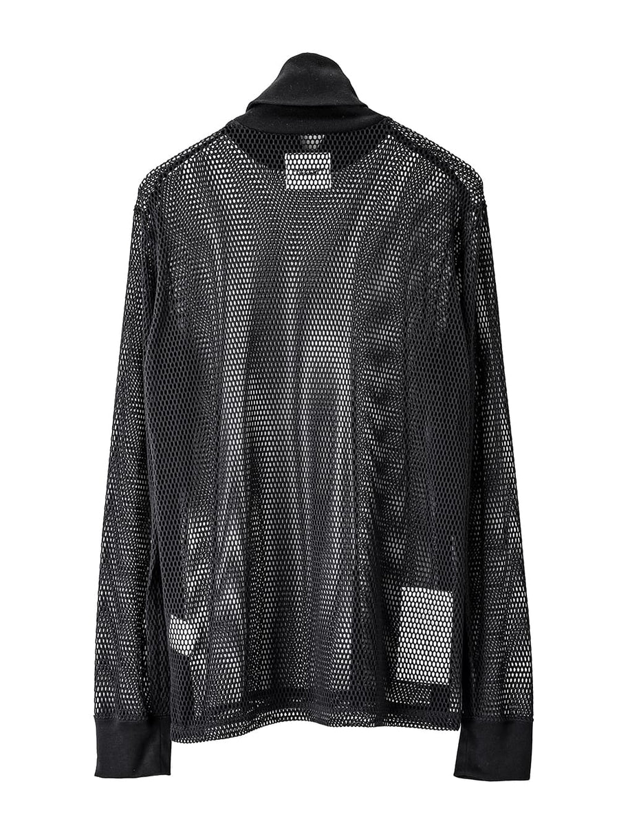 sc.0001AW24-black タートルネックメッシュシャツ Days Of Our