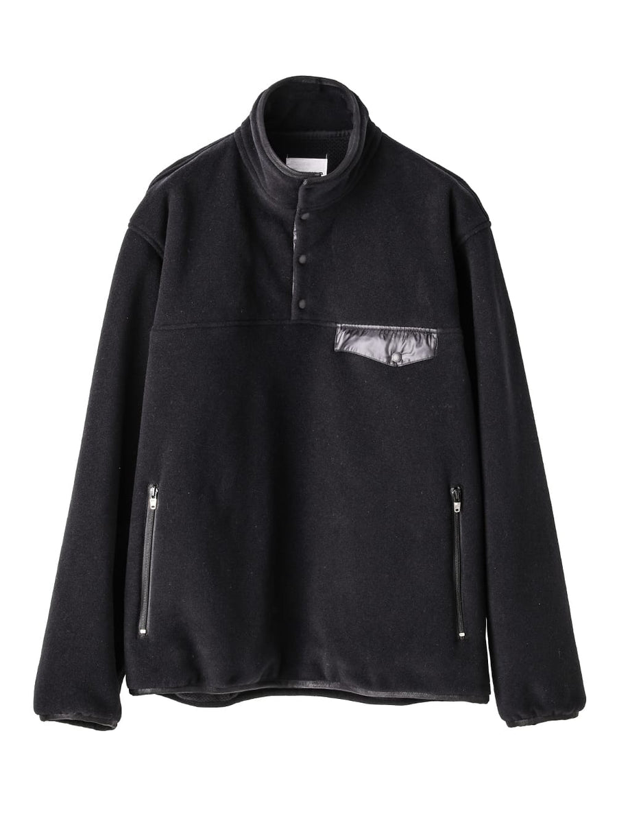 sc.0001AW25-black プルオーバージャケット The Black-and-White
