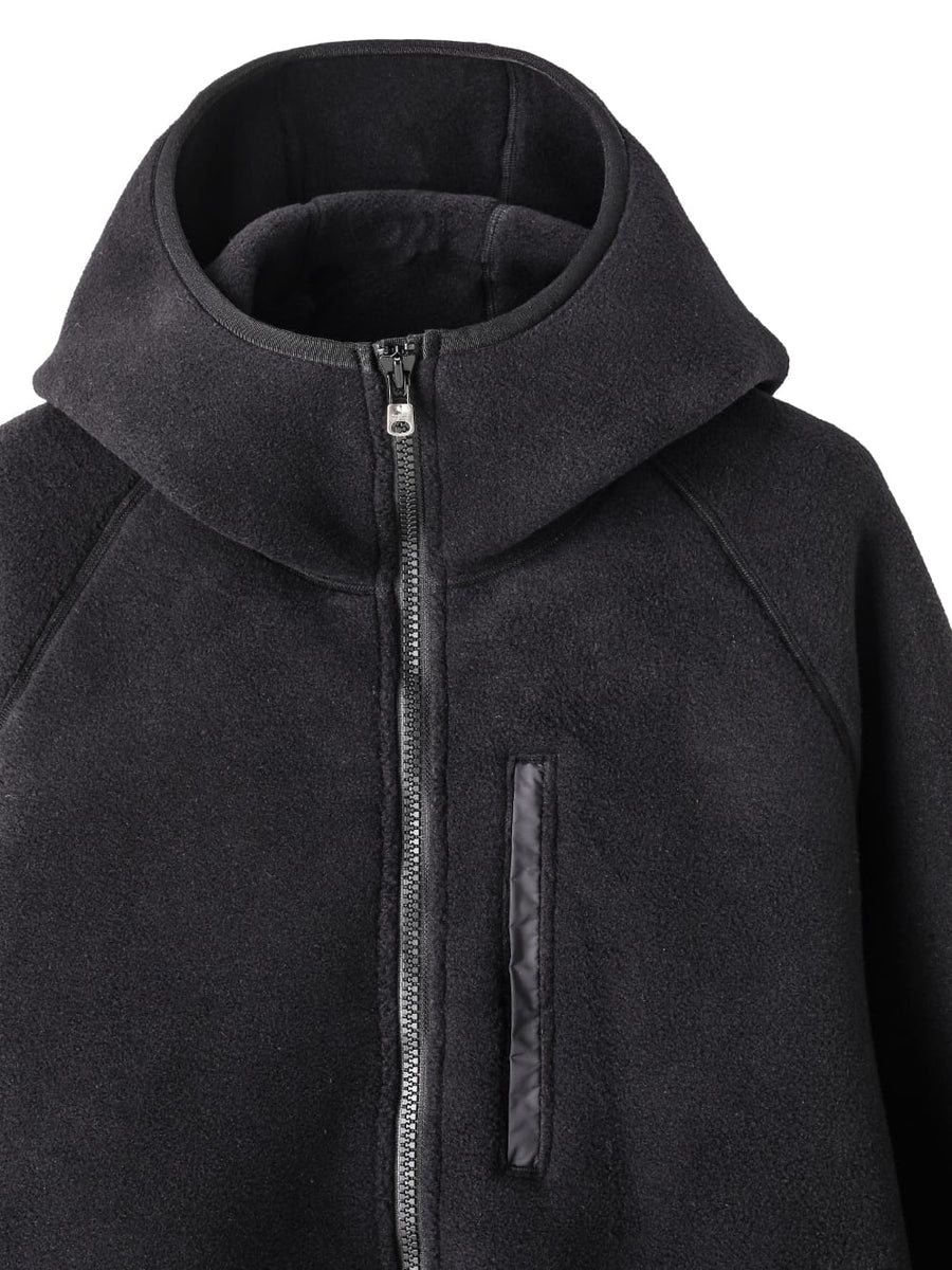 sc.0003AW25-black ジップアップフーディー The Black-and-White
