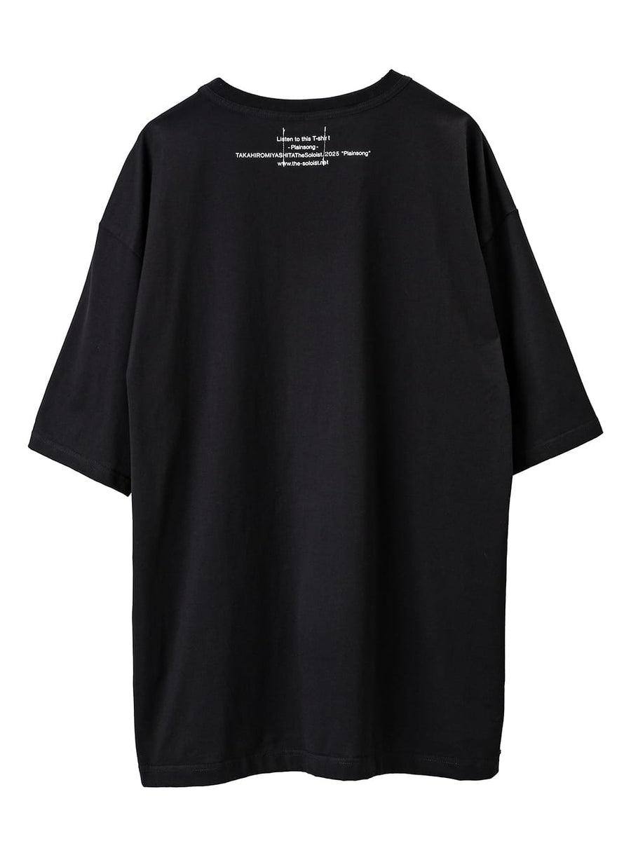 sc.0004SS25-black oversized s/s tee.(plainsong) Plainsong