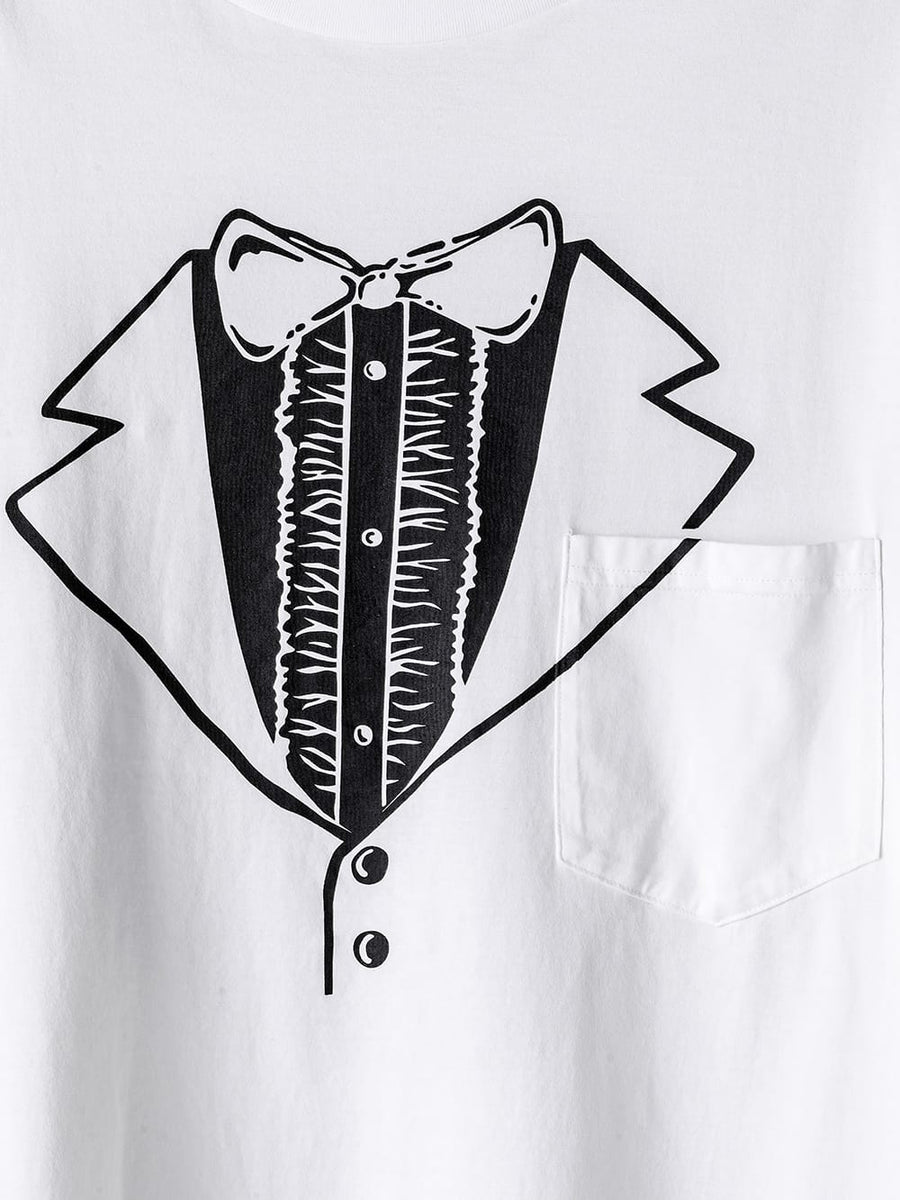 sc.0010AW25-white トロンプルイユタキシードオーバーサイズド