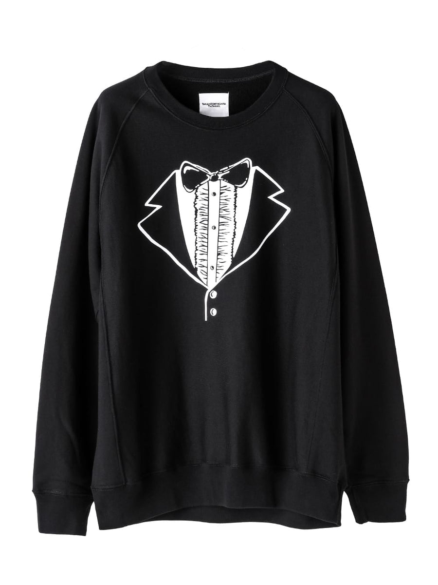 ALEXANDER McQUEEN 2014AW ジオメトリックスウェットシャツ sc.0014AW25-black トロンプルイユタキシードオーバーサイズドクルー