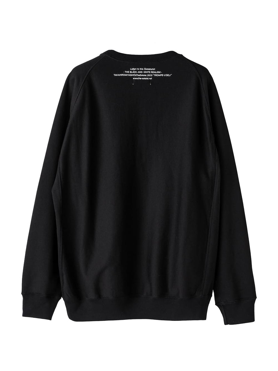 sc.0014AW25-black トロンプルイユタキシードオーバーサイズドクルー