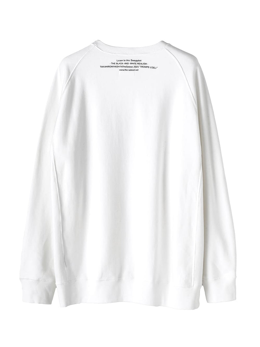 sc.0014AW25-white トロンプルイユタキシードオーバーサイズドクルー