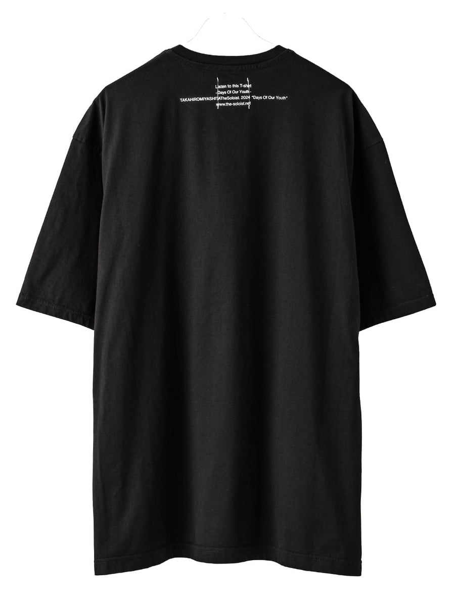 sc.0018aAW24-black オーバーサイズドショートスリーブTシャツ(days of our youth color) Days Of  Our Youth 2024 Autumn / Winter collection. TAKAHIROMIYASHITATheSoloist .（タカヒロミヤシタザソロイスト.）