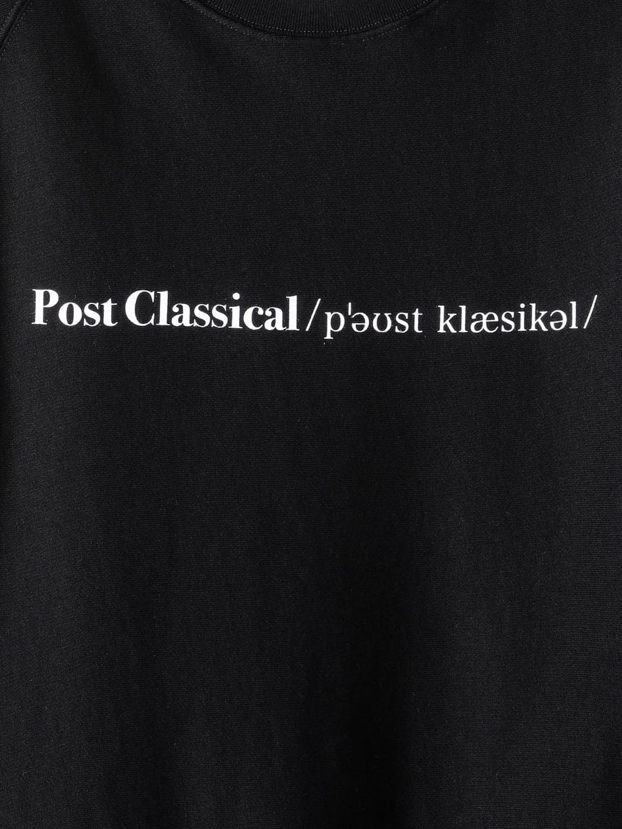 sc.0021AW25-black ポストクラシカルクルーネックスウェットシャツ The