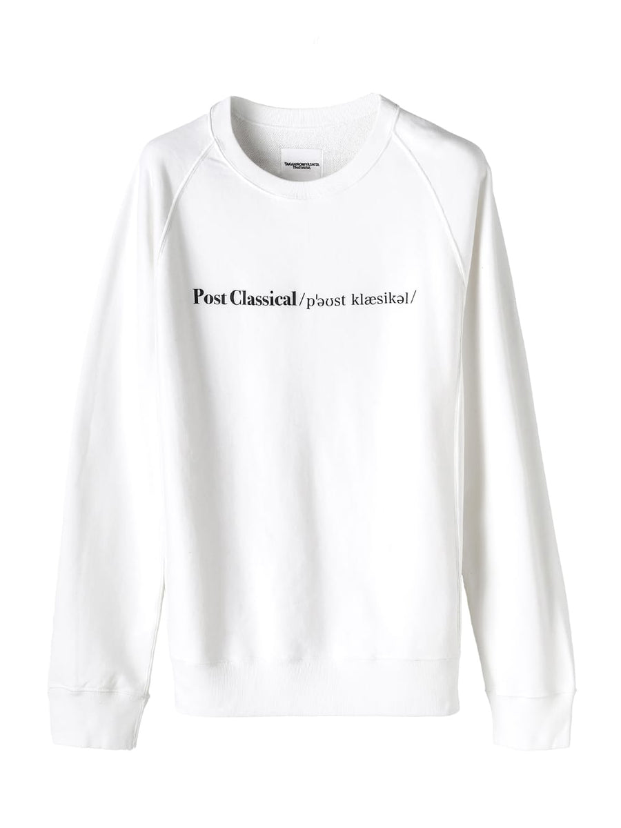 【新品・未使用】【カワシマタカヒロ】サンフェード　ダメージスウェット sc.0021AW25-white ポストクラシカルクルーネックスウェットシャツ The