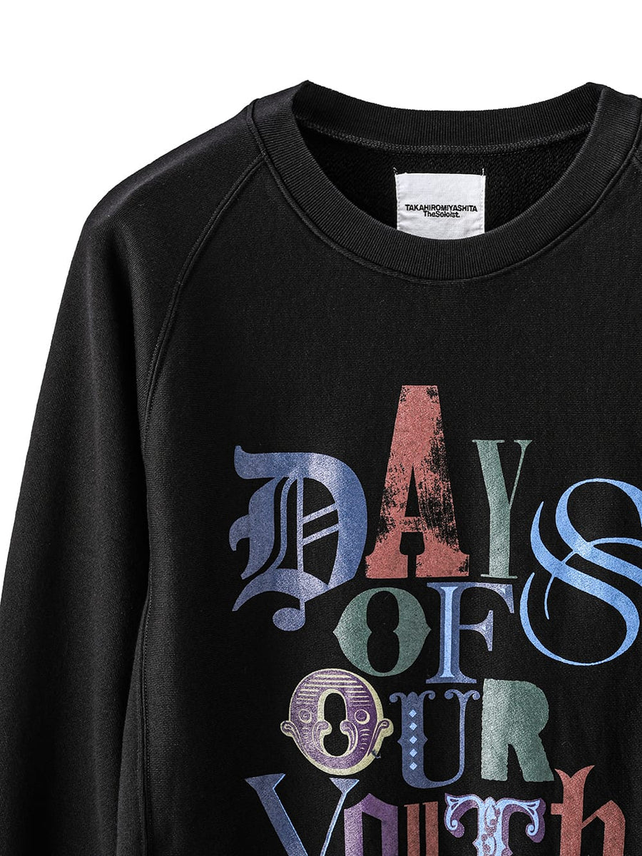 sc.0021aAW24-black クルーネックスウェットシャツ(days of our sc.0021aAW24-black クルーネックスウェットシャツ(days of our