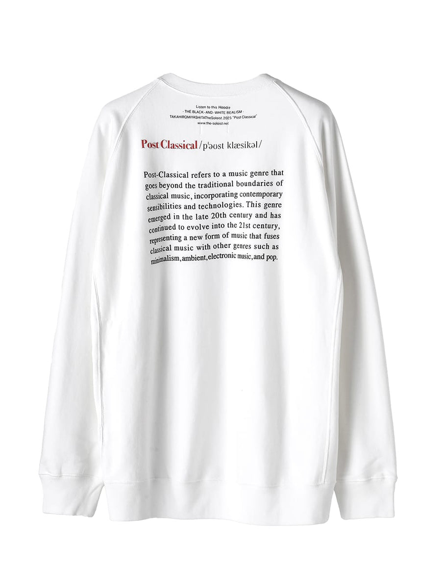 sc.0022AW25-white ポストクラシカルオーバーサイズドクルーネック