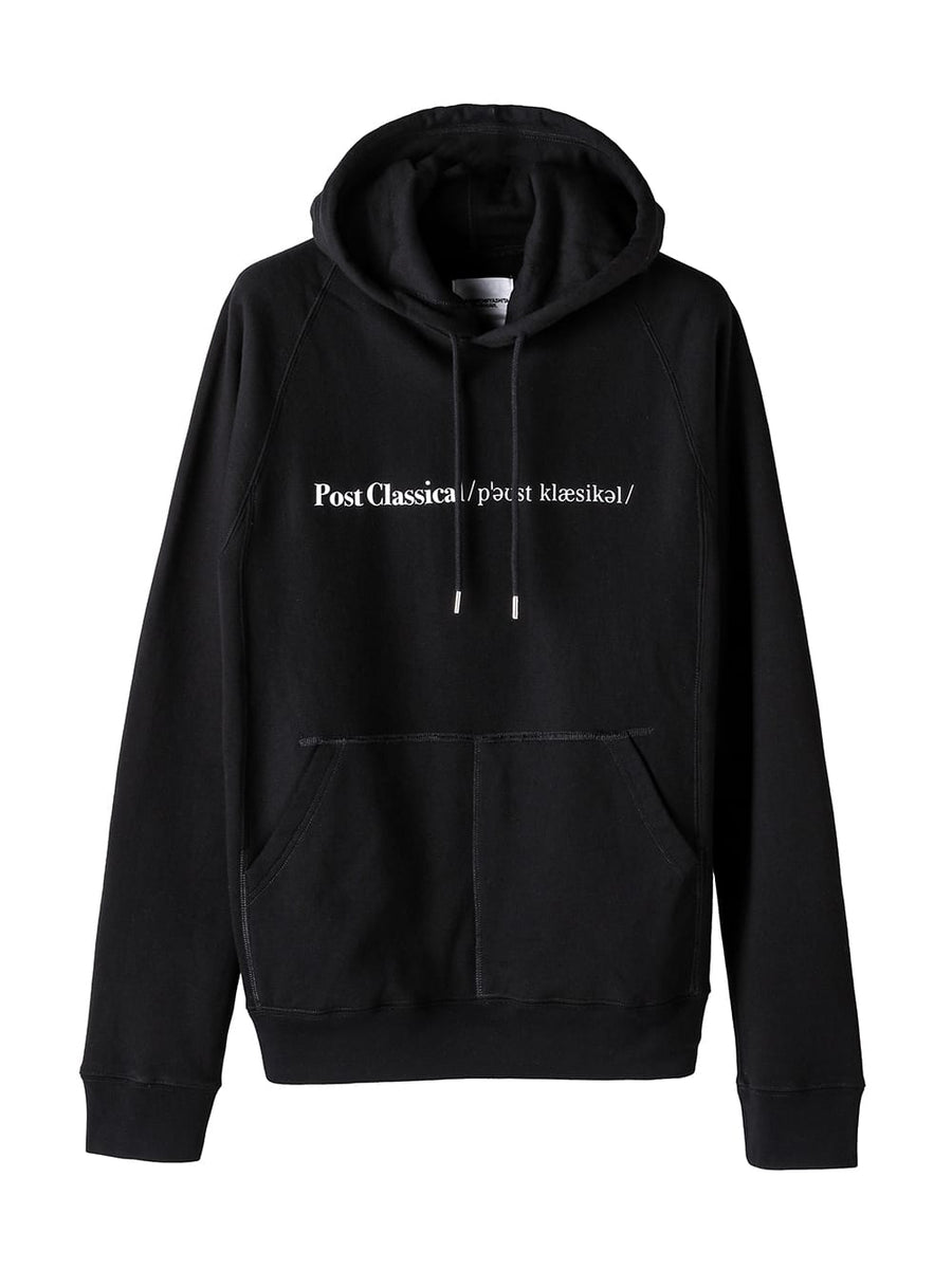 sc.0023AW25-black ポストクラシカルフーディー The Black-and-White