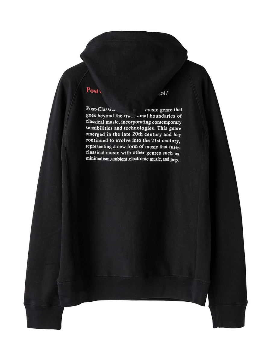 sc.0023AW25-black ポストクラシカルフーディー The Black-and-White