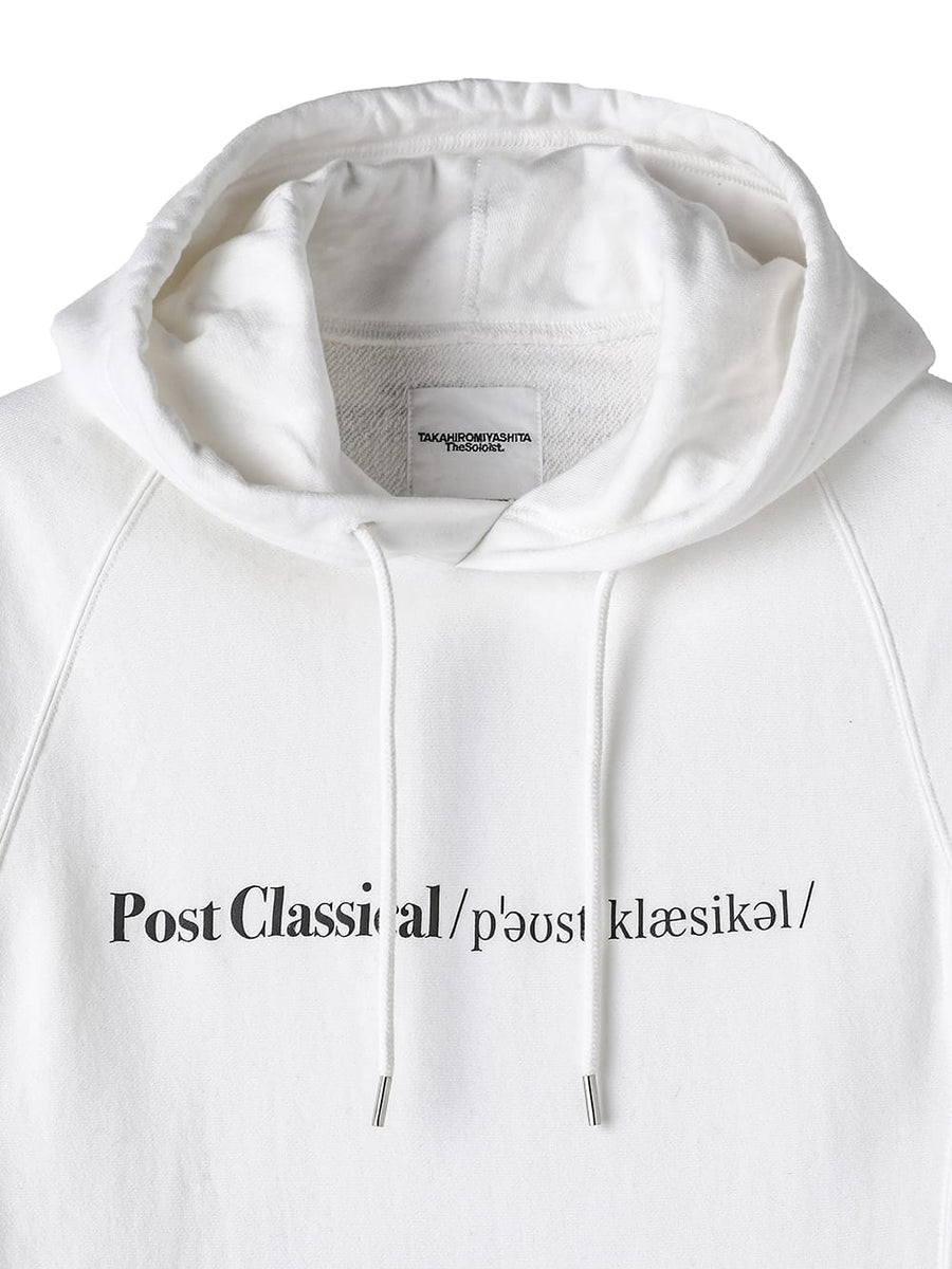 sc.0023AW25-white ポストクラシカルフーディー The Black-and-White