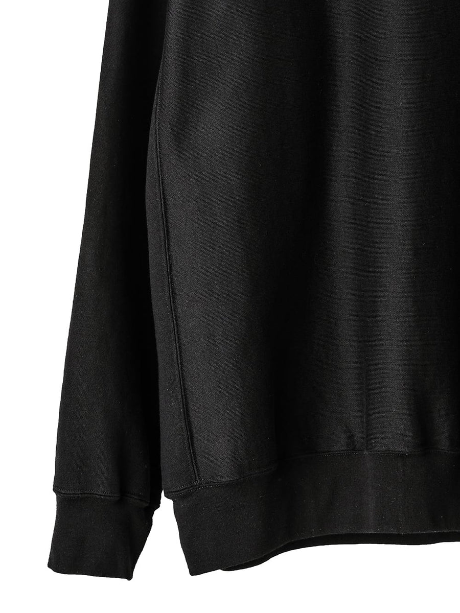 sc.0030AW25-black オーバーサイズドクルーネックスウェットシャツ