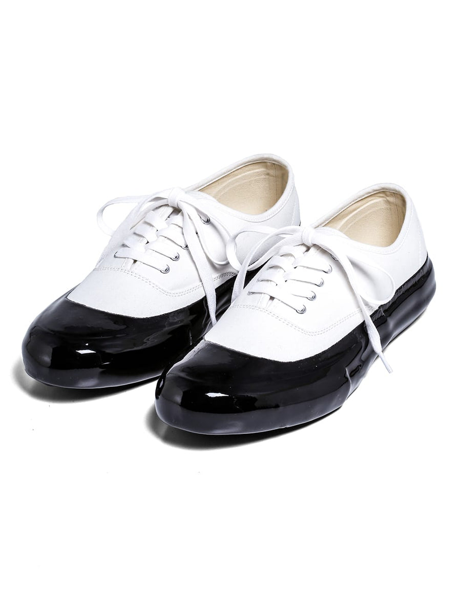 sf.0006AW25-white x black デッキシューズ The Black-and-White