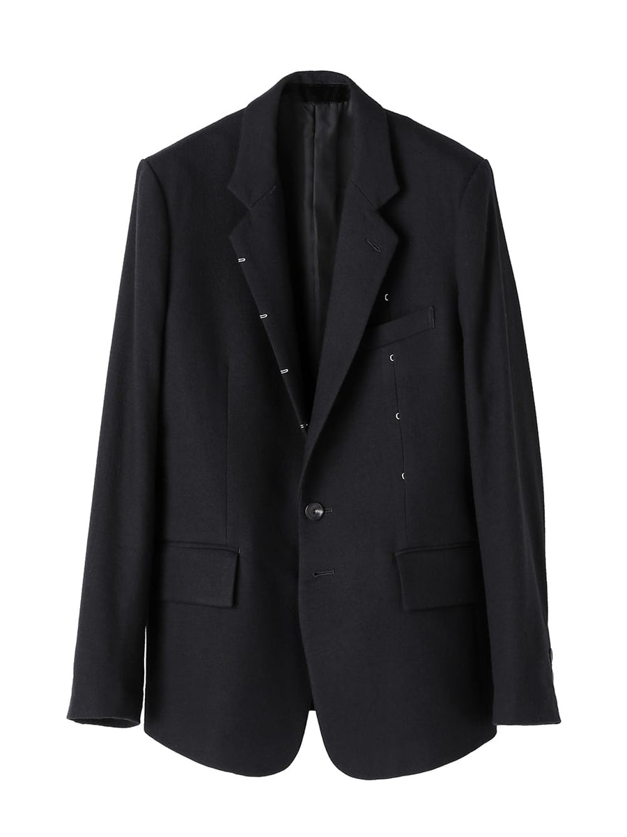 sj.0001bAW23-black Right - Left jacket. THE Two of US 2023 Autumn / WINTER Collection. TAKAHIROMIYASHITATheSoloist.(タカヒロミヤシタザソロイスト.) Black / 46