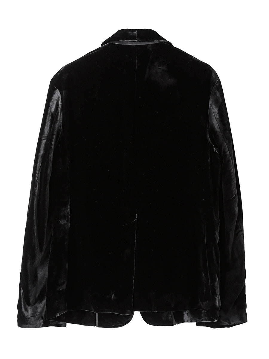 sj.0005AW25-black ショールカラージャケット The Black-and-White