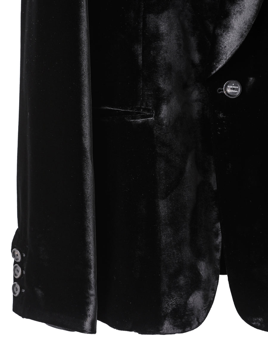 sj.0005AW25-black ショールカラージャケット The Black-and-White
