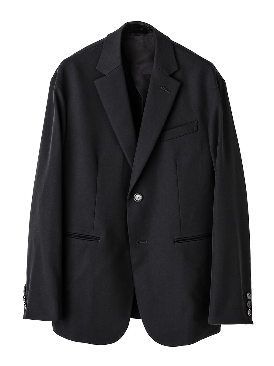 sj.0006AW25-black ノッチドラペル2Bサックジャケット The Black
