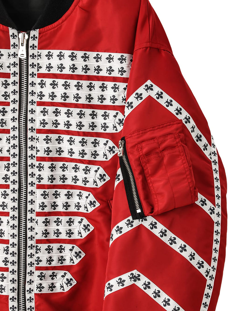 sj.0011SS25-red huge brit bomber jacket. Plainsong 2025 Spring