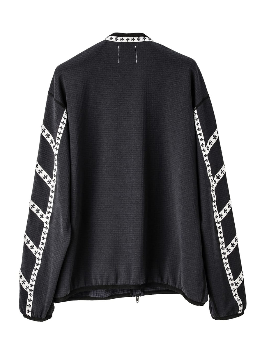 ミヤシタ sj.0014SS25-black brit fleece jacket. Plainsong 2025 Spring