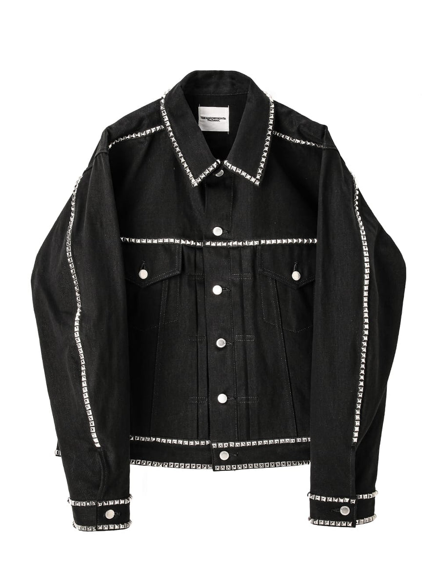 sj.0017aSS25-black tracker jacket.(studs) Plainsong 2025