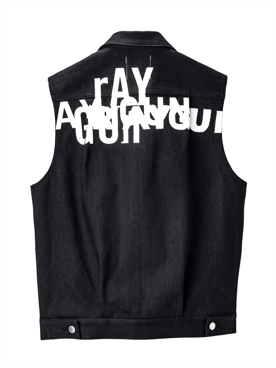 トップス The Soloist sleeveless jean jacket TAKAHIROMIYASHITA The Soloist. Right Left Sleeveless Jean