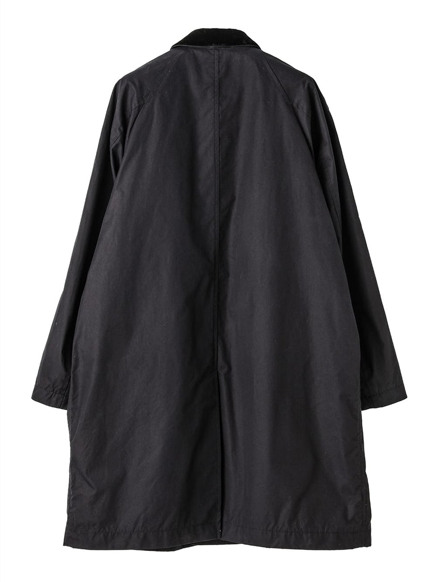 sj.0025AW25-black ベルベットカラーチェスターフィールドコート