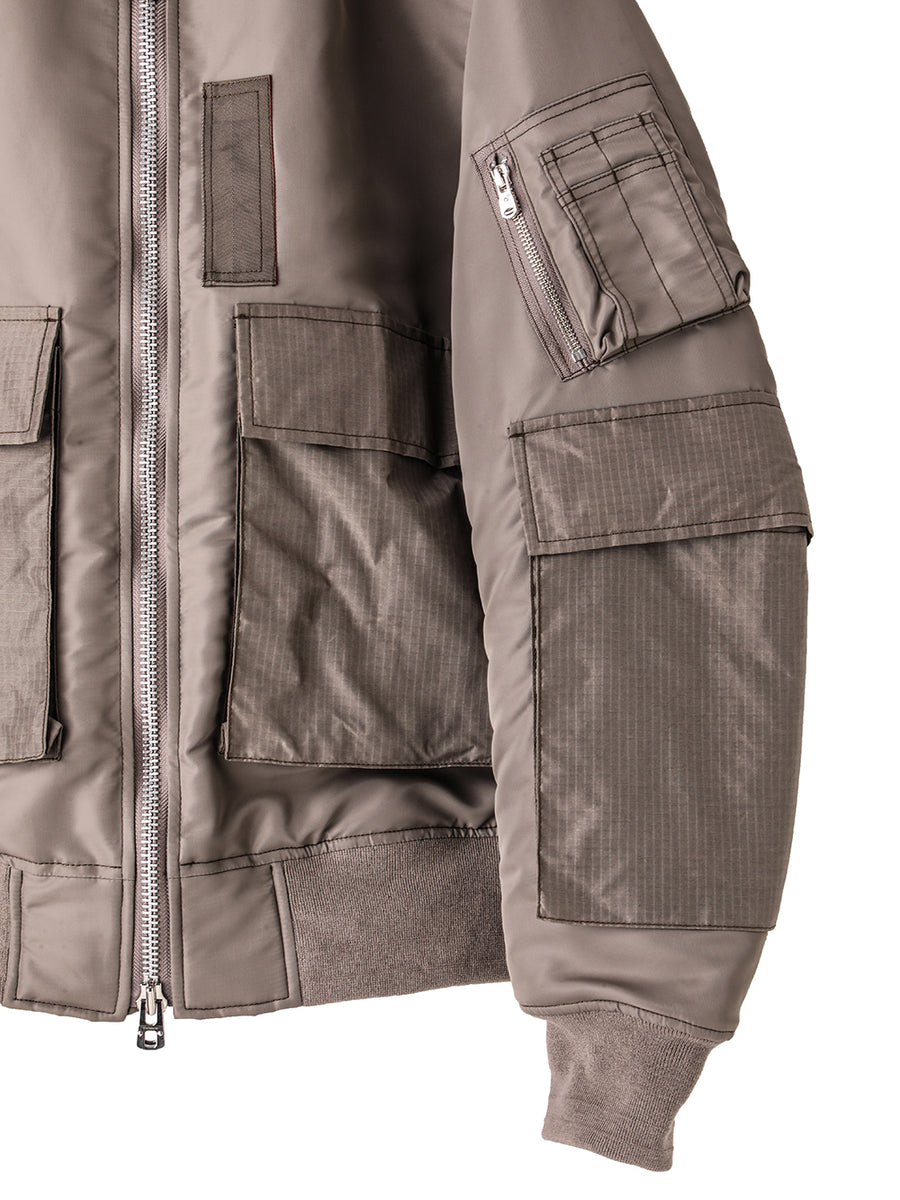 sj.0033AW25-beige B.D.Uポケットフライトジャケット The Black-and