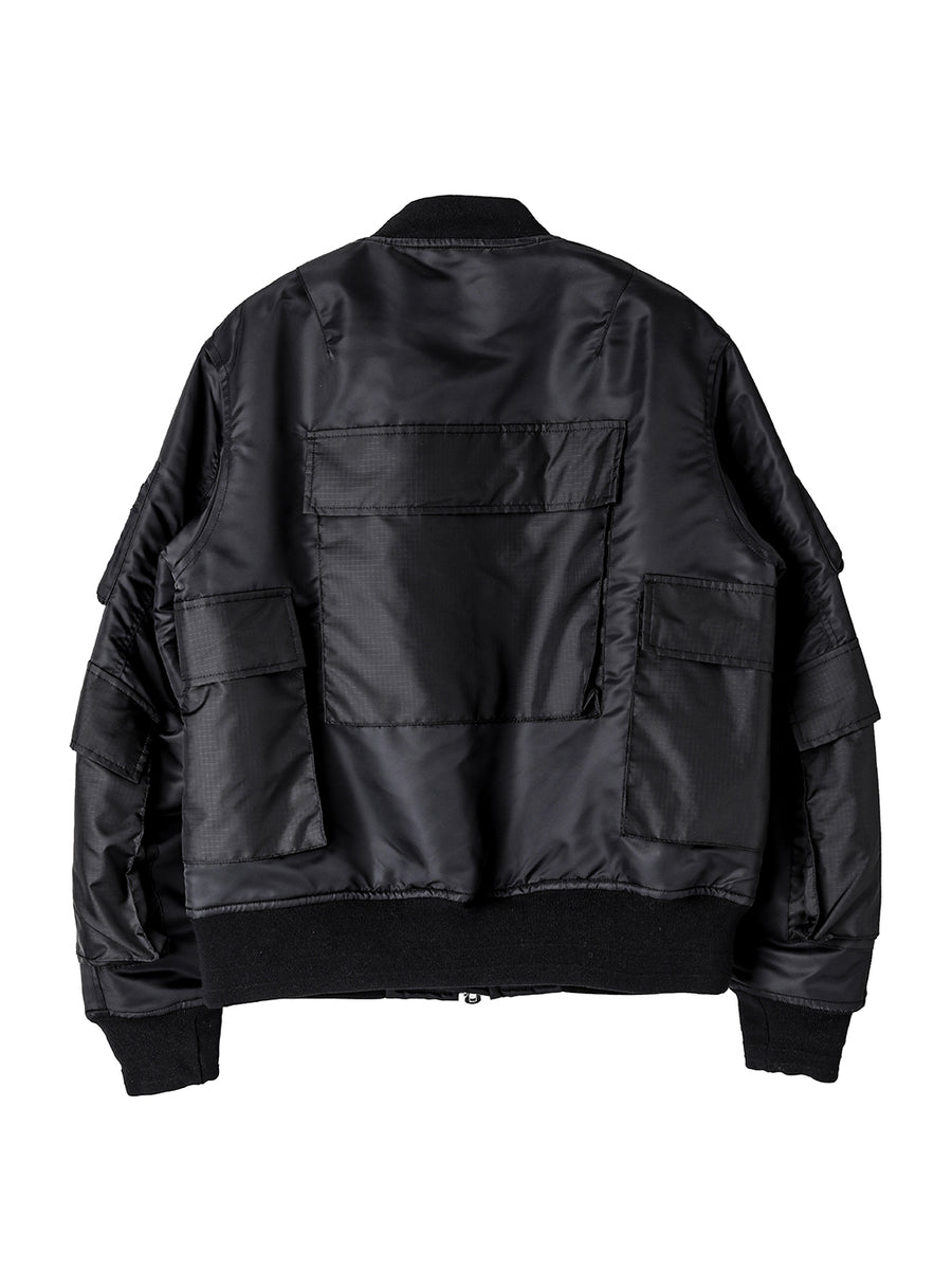 sj.0033AW25-black B.D.Uポケットフライトジャケット The Black-and