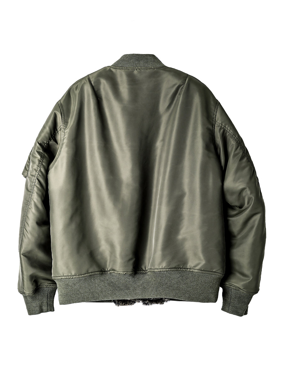 Joichiro Tatsuyoshi フライトジャケット MA-1 ナイロンブルゾン 辰吉丈一郎 Lサイズ ブラック sj.0034AW25-black x gray フォーファーライニングフライトジャケット