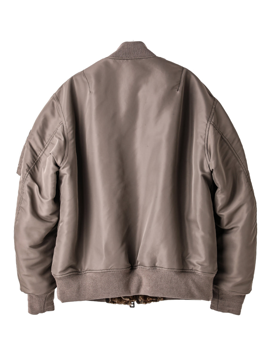 sj.0034AW25-beige x beige フォーファーライニングフライトジャケット