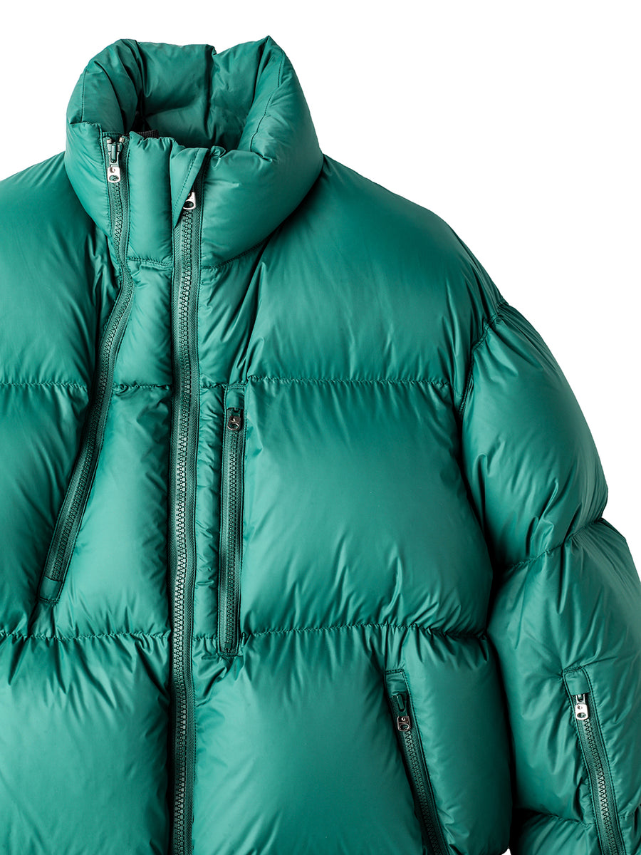 sj.0036AW25-green ダウンジャケット The Black-and-White Realism