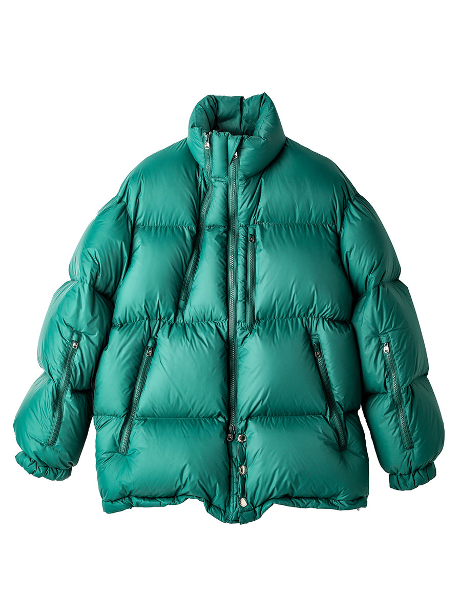 sj.0036AW25-green ダウンジャケット The Black-and-White Realism