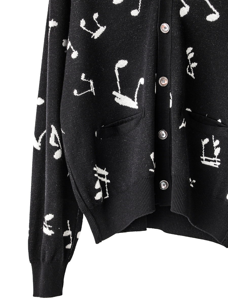 sk.0016AW25-black x white ミュージックノートパターン