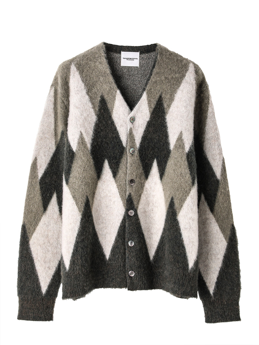 sk.0020AW25-green カートカーディガン2 The Black-and-White Realism