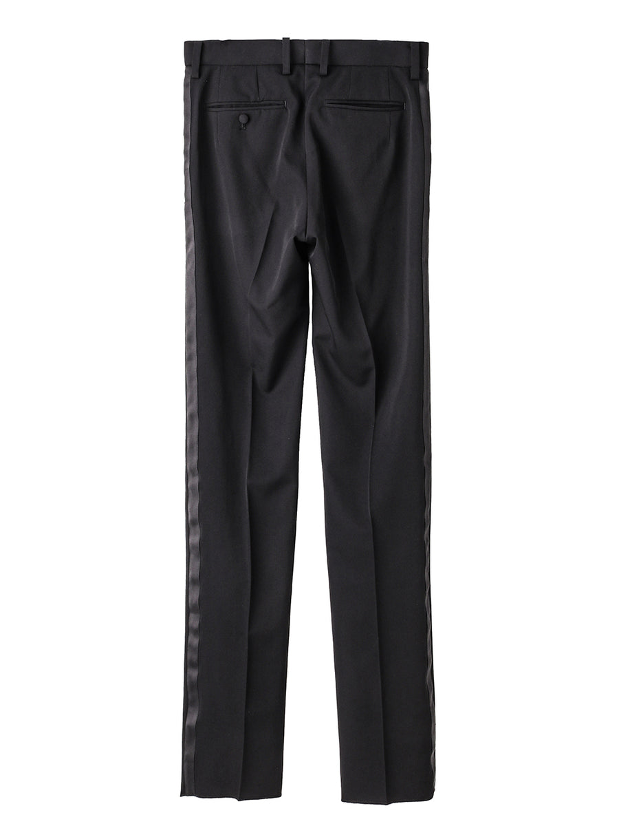 sp.0001AW25-black プレーンフロントスラックス The Black-and-White