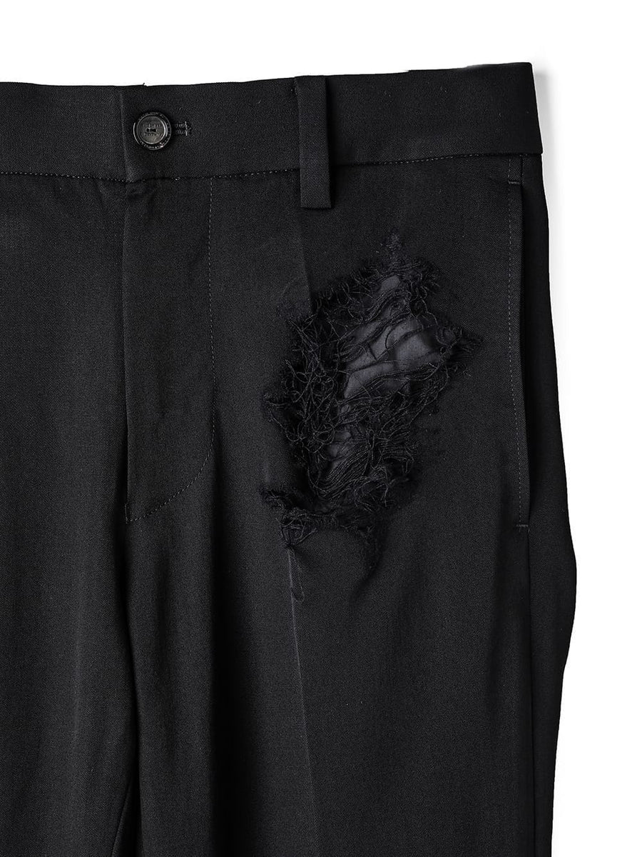 TAKAHIROMIYASHITA The SoloIst.【タカヒロミヤシタ ザ ソロイスト】side tape adjustable length  2 tucks work pant (sp.0011SS23 Col : khaki x black / SIZE46). | glamour  online