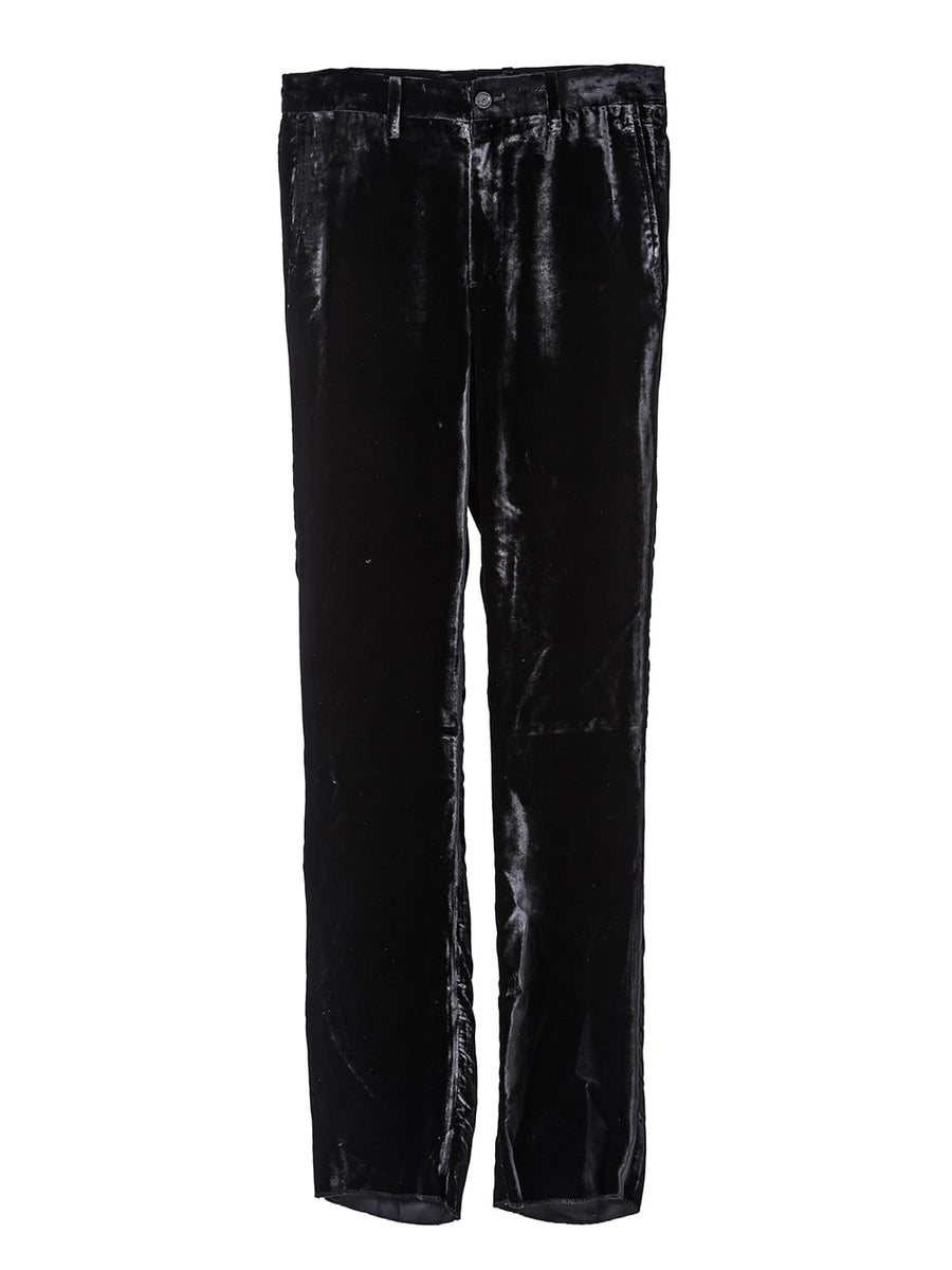 週末SALE！美品｜完売yori ソリッドダブルフレアカットソー黒 25SS sp.0002AW25-black プレーンフロントスラックス The Black-and