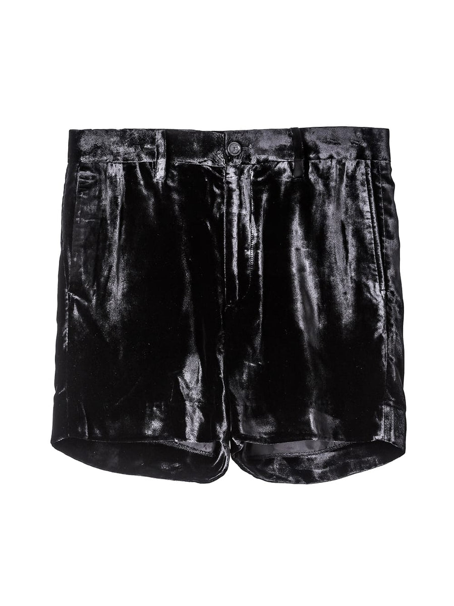 sp.0004AW25-black プレーンフロントショーツ The Black-and-White
