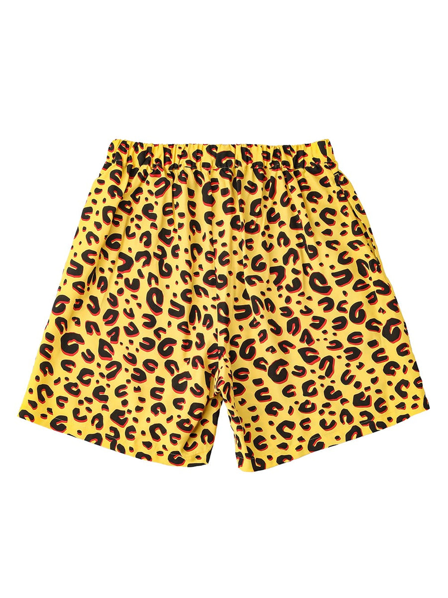sp.0010aSS25-yellow x black hawaiian shorts.(leopard