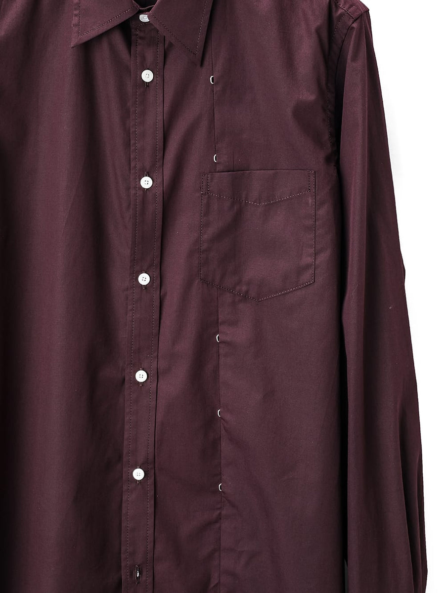 ラヴィ様 ss.0001bAW23-bordeaux right - left shirt. THE TWO OF US 2023