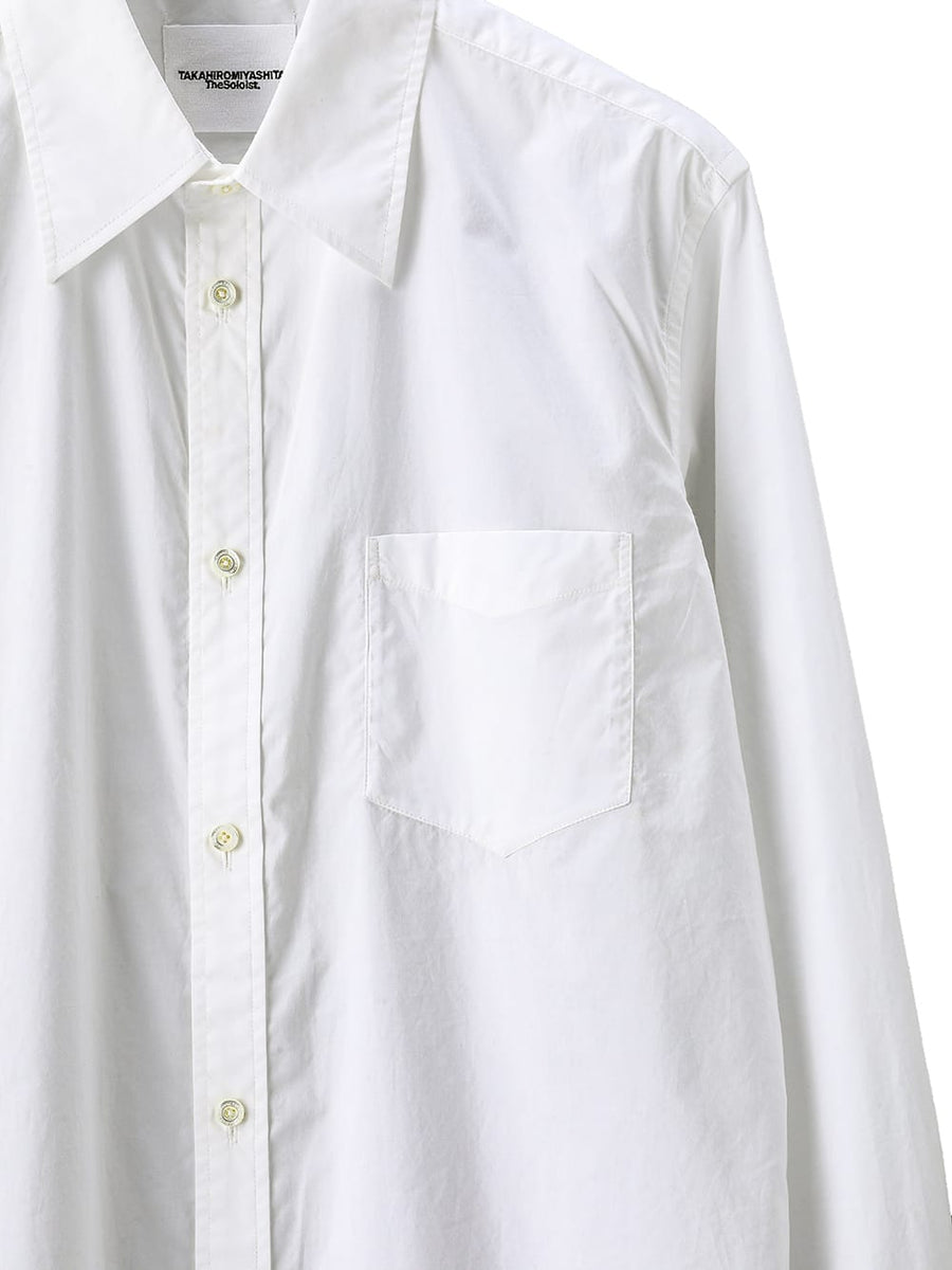 TAKAHIROMIYASHITA TheSoloist. ハット 白　M ss.0001bSS25-white reglar collar broad shirt. Plainsong 2025