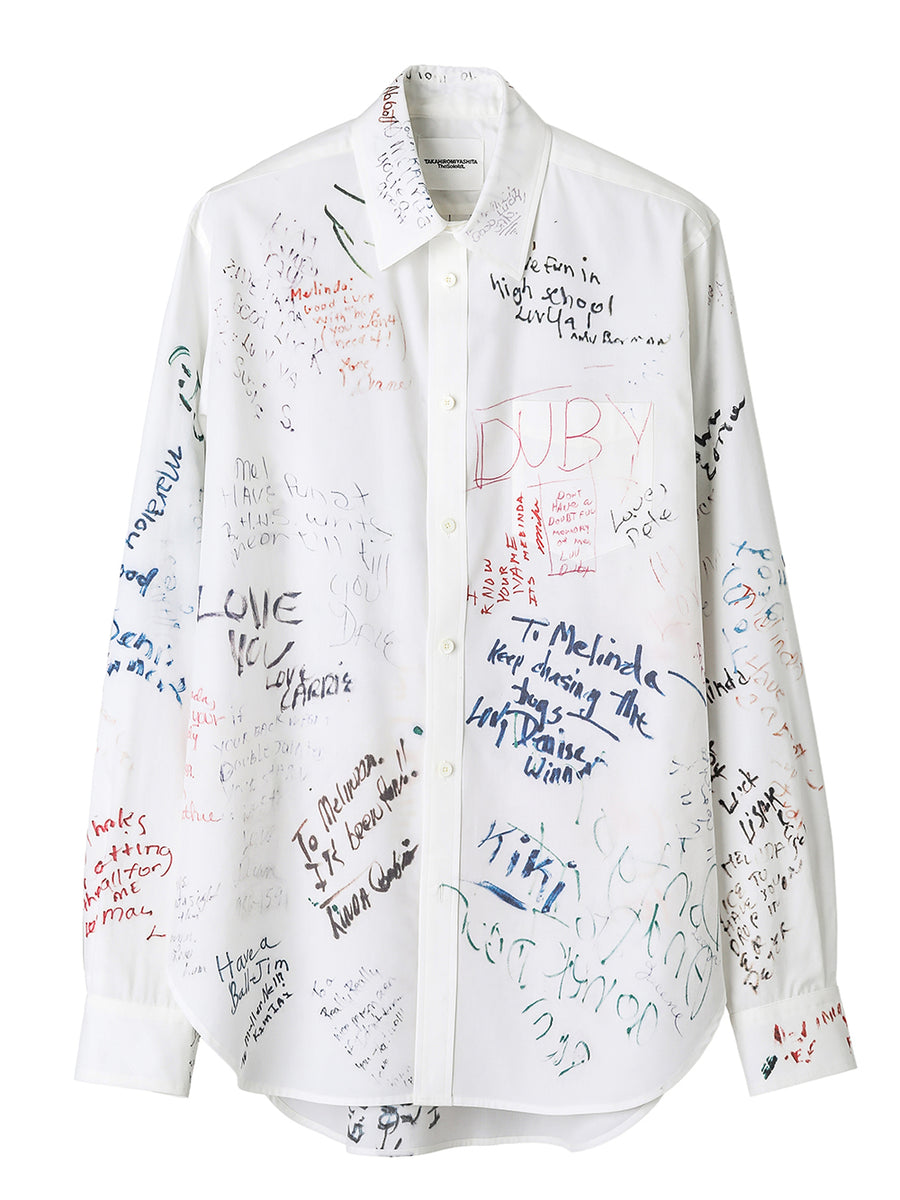 『Michiaki Takahashiさま』専用 ss.0002AW25-white(graduate print) レギュラーカラーシャツ The Black