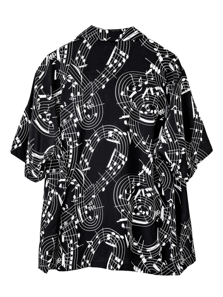 ss.0005cSS25-black x white hawaiian shirt.(music note