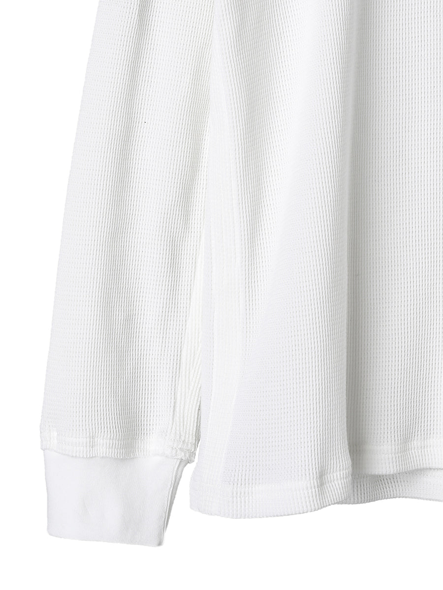 swc.0005AW25-white サーマルクルーネックロングスリーブTシャツ The
