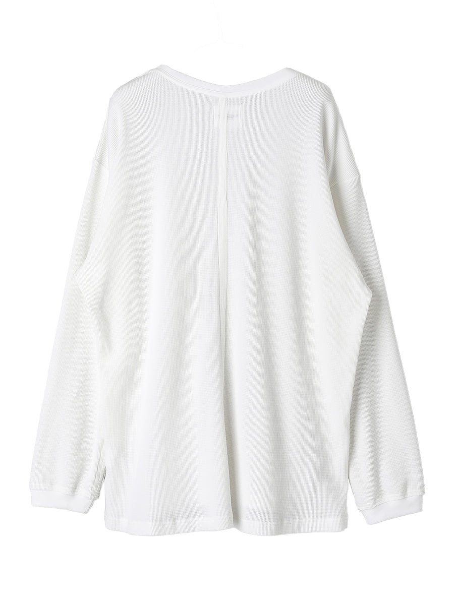 soloist オーバーサイズサーマル 25AW swc.0006AW25-white オーバーサイズドサーマルクルーネックロング