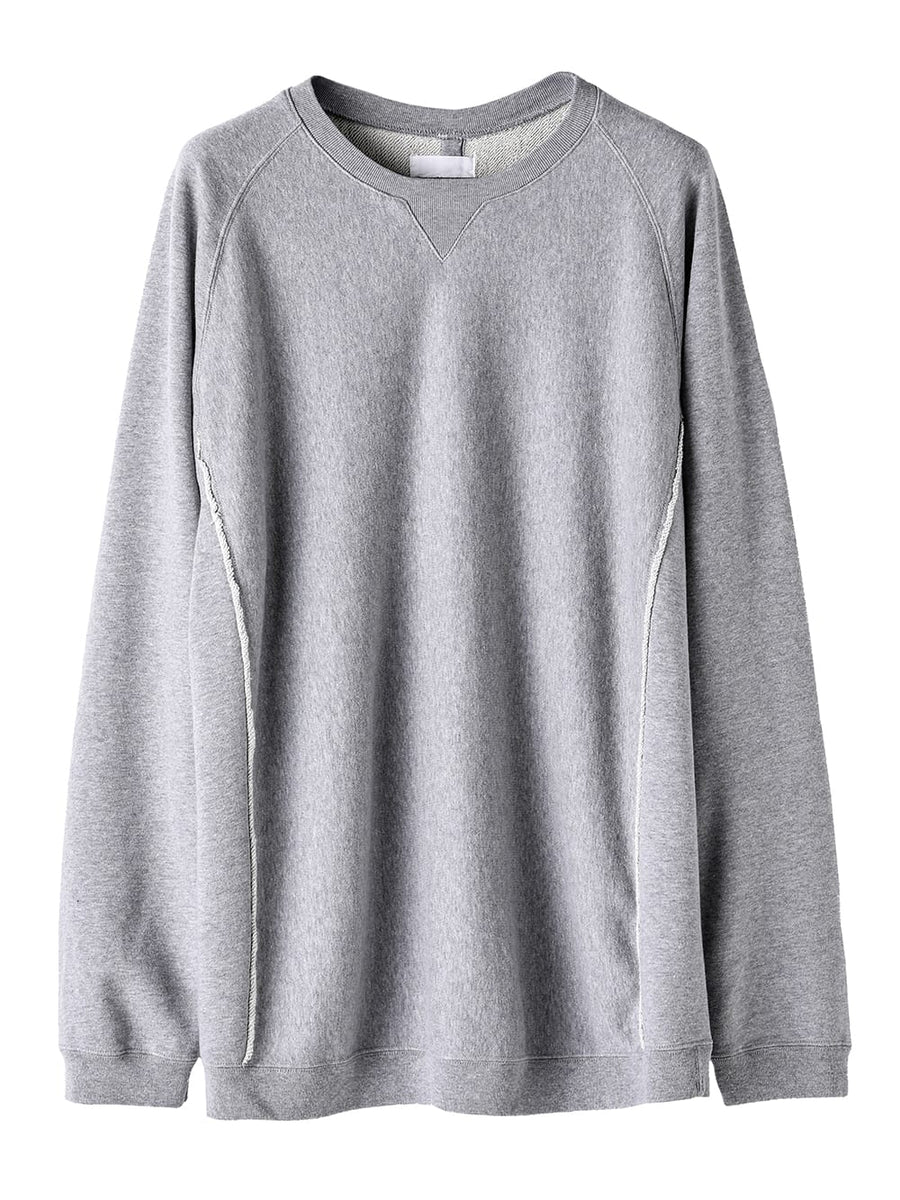 swc.0009AW25-heather gray オーバーサイズドクルーネック