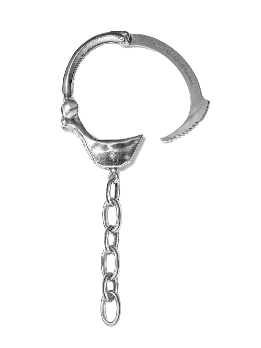 sa.0024SS23_silver ボーンシェイプドハンドカフスブレスレット-M